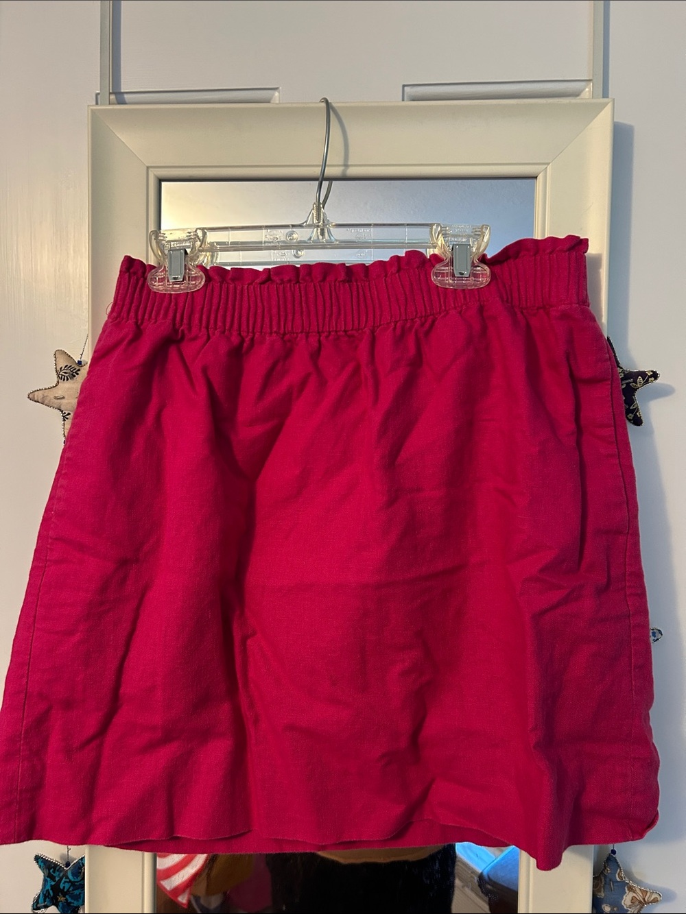 J crew sidewalk skirt Elastic Waist Pink Skirt 6